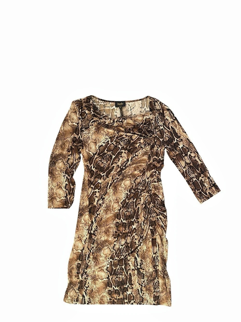 Laundry by Shelli Segal Animal Print Mini Dress Brown Size 10 Like New